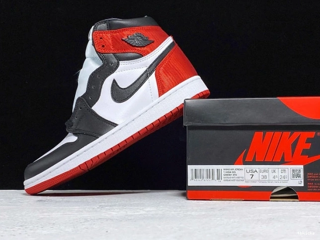 Rep TBK Jordan Satin High Air Black 1 Toe Retro CD0461-016 0803